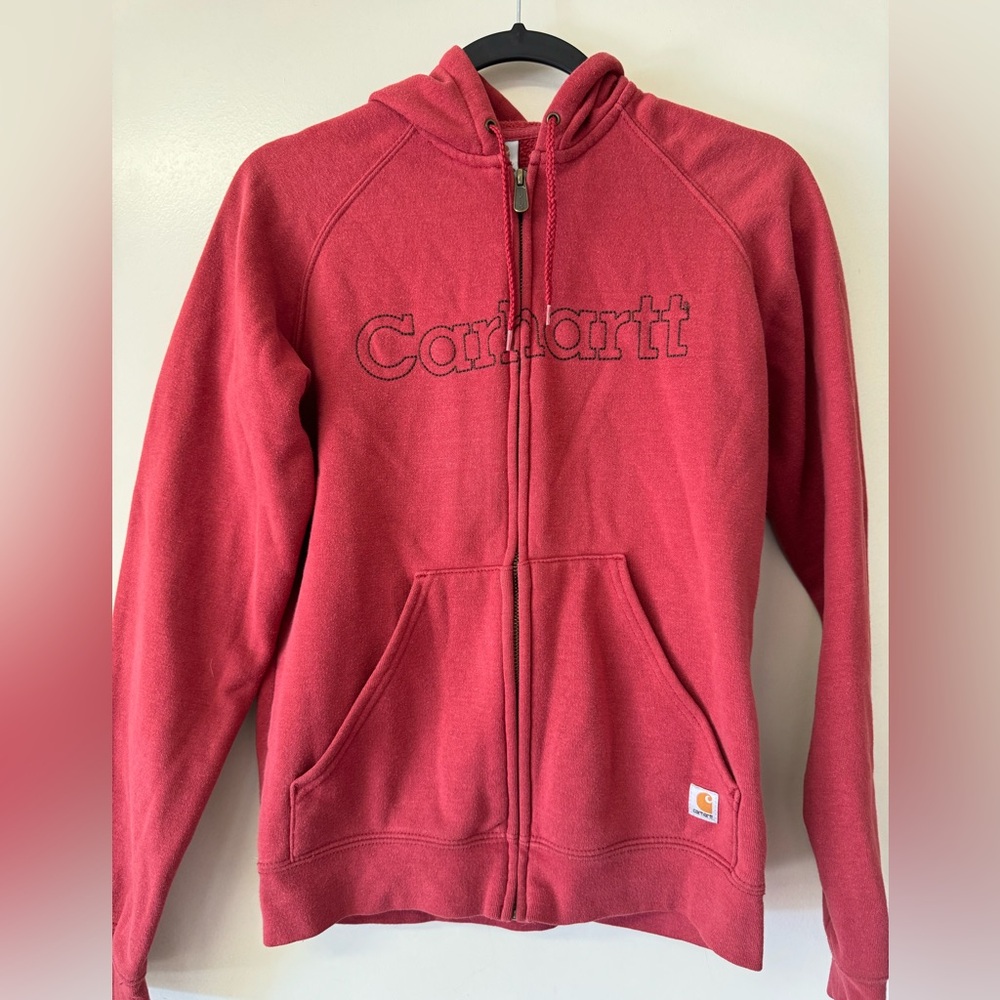 Women’s red Carhartt zip up